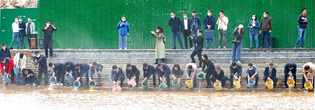 4、景观湖投放观赏鱼.jpg 4、景观湖投放观赏鱼.jpg